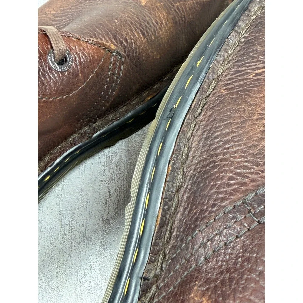 Dr. Martens Industrial Brown Pebbled Leather Chukka Boots Slip Resistant Mens 11